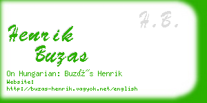 henrik buzas business card